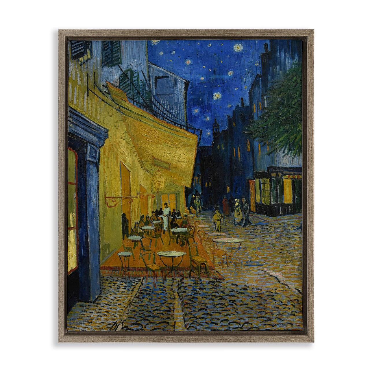 Stupell Industries Van Gogh Café Terrace at Night Framed Floater Canvas Wall Art Design by one1000paintings